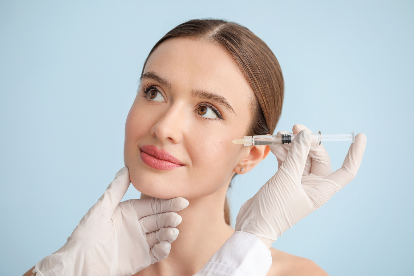 Woman Receiving Filler Injection 